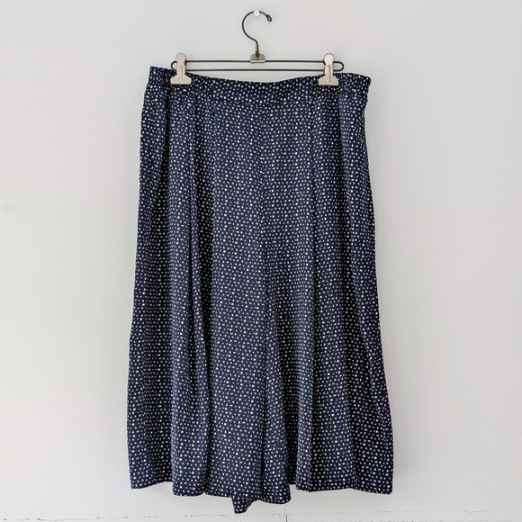 TanJay Women's Polka Dot Palazzo Midi Pants ~ Size Large - Picture 1 of 4